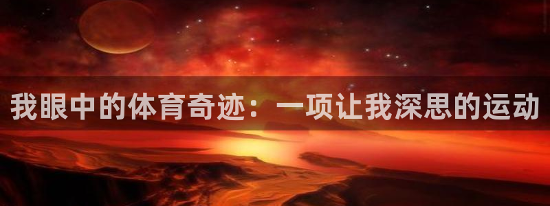 我眼中的体育奇迹：一项让我深思的运动